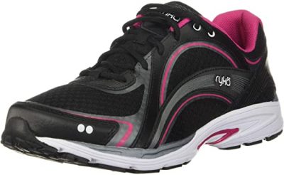 Ryka Women's Sky Walking Shoe with firm heel counter, excellent for wide feet  .