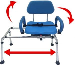 Carousel Sliding Transfer Bench with Swivel Seat