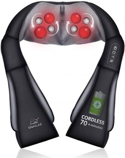 Shiatsu Neck and Shoulder Massager with Heat for seniors, elderly and aging people 