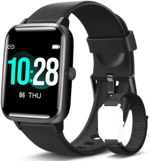 Blackview Smart Watch for Android Phones and iOS Phones, an makes it an easy to read watch for seniors at night